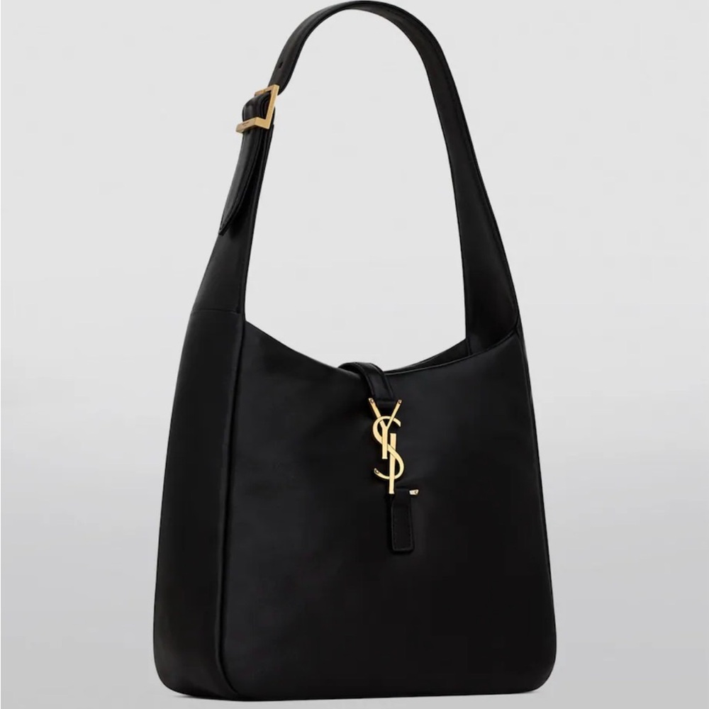 SAINT LAURENT - LE 5 À 7 supple small IN GRAINED LEATHER  BLACK BAG- LIKE NEW